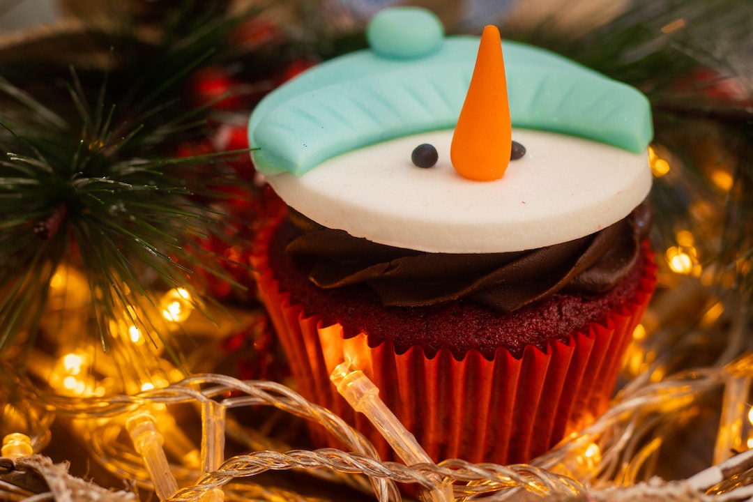Cupcake de muñeco de nieve - Foto de Rafael Titoneli de Pexels