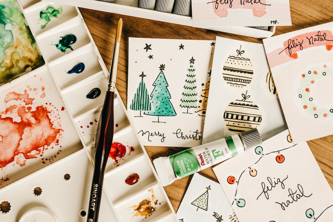 Tarjetas de Navidad Aquarelle - Foto de Jonathan Borba de Pexels