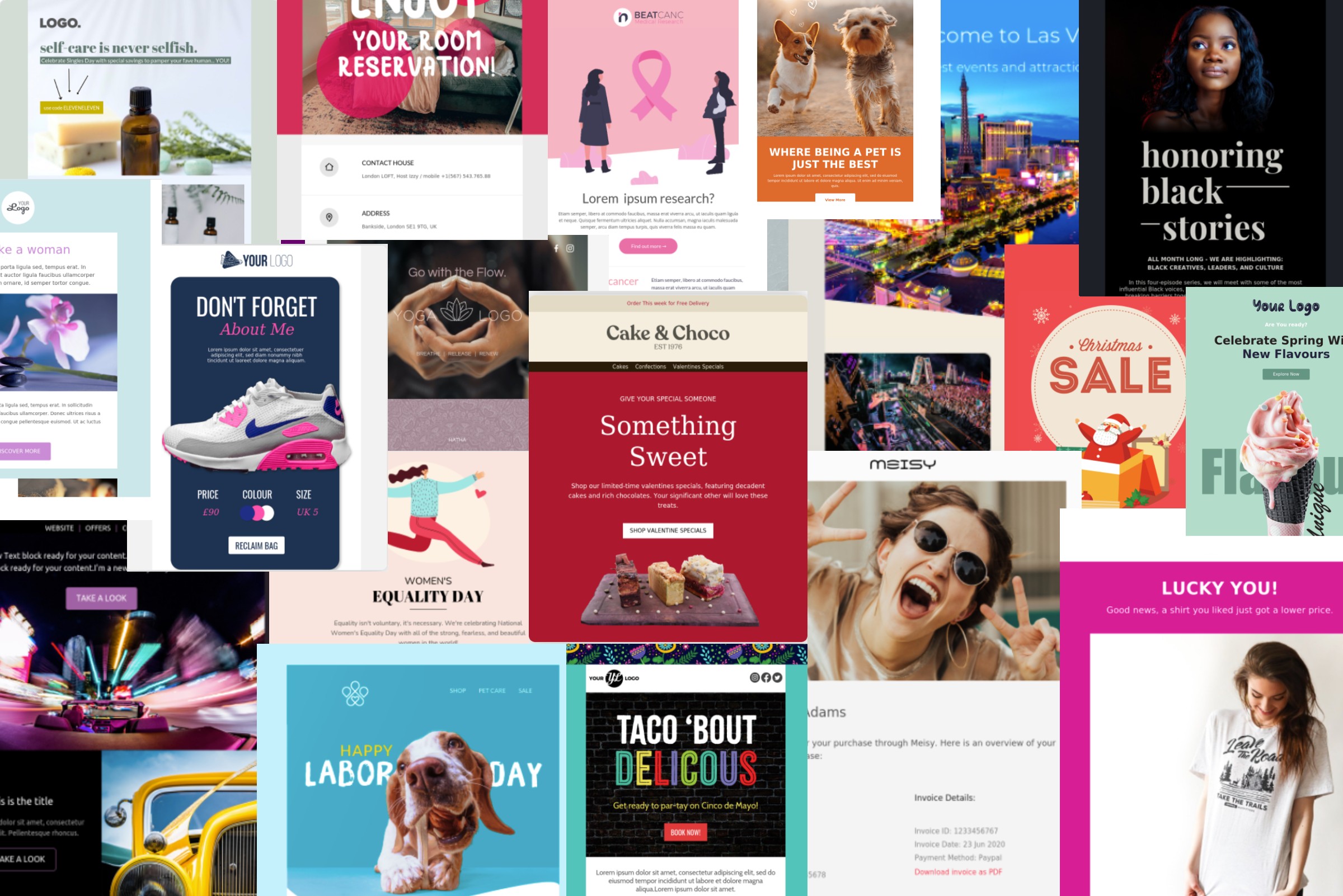 Algunas de las nuevas plantillas de Cakemail