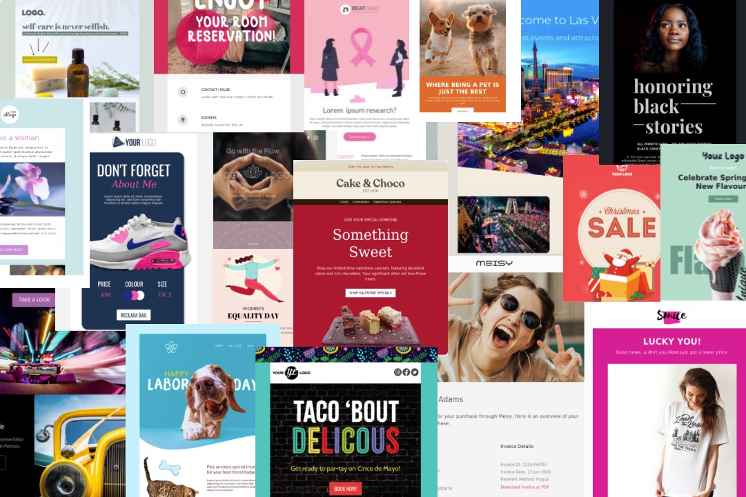 Algunas de las nuevas plantillas de Cakemail