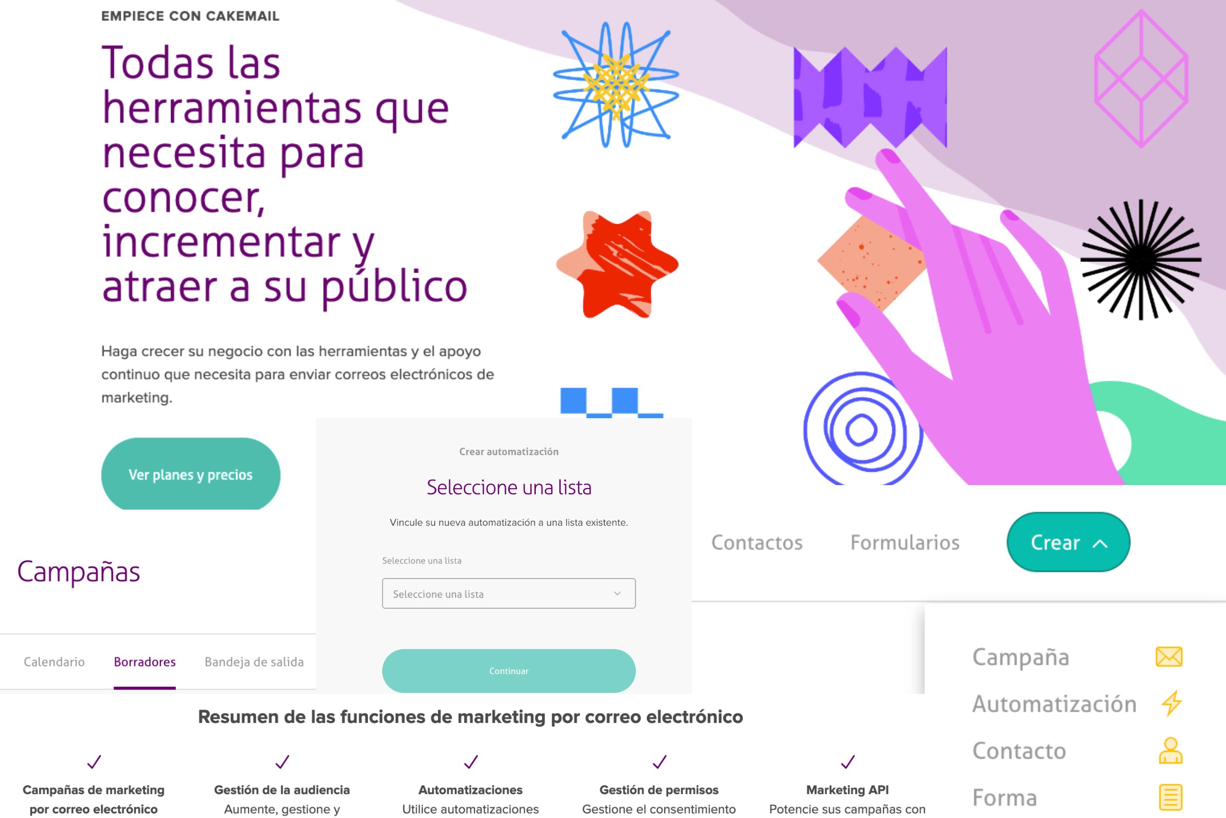 Cakemail es una aplicación de marketing por correo electrónico disponible en español
