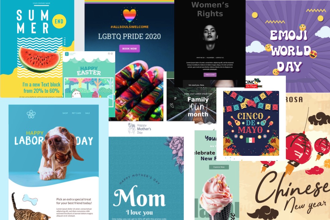 Calendario de correo electrónico: plantillas para todas las ocasiones disponibles en Cakemail
